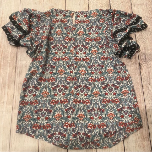 LOFT Scroll Flutter Sleeve Top - Picture 6 of 11